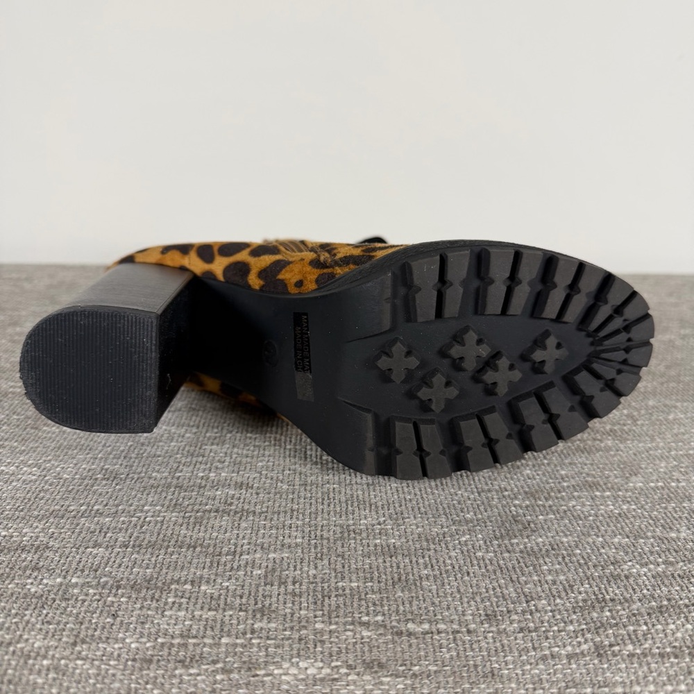 Refresh Leopard Lace-Up Boots - Picture 4 of 6